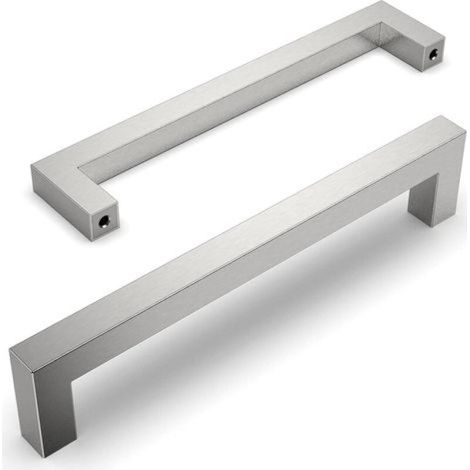 Lot de 10 poignées de placard de cuisine, entraxe 160 mm, poignées en acier inoxydable, adaptées aux meubles de salon et de chambre (1/5)