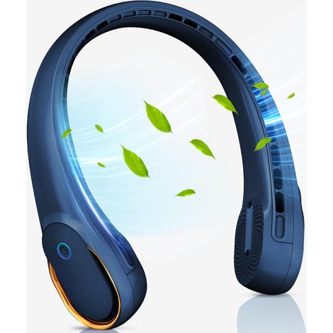 Ventilateur de tête sans pales à suspendre autour du cou (bleu) (1/5)