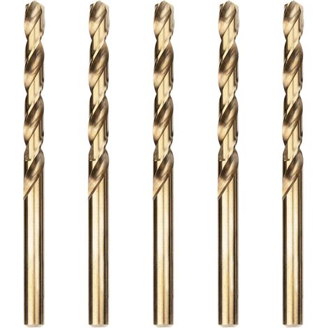 Foret Hss Cobalt - Pointe Autocentrante 135° - Pour Acier Inoxydable Et Aciers Durs - 5 Pièces (1/5)