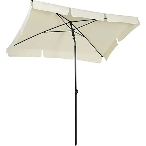 Ombrellone Rettangolare Da Giardino Parasole Per Balcone Con Inclinazione Regolabile Anti UV Impermeabile Ombreggiante Per Mare Spiaggia Piscina Terrazzo Facile Trasporto 198 x 125 Cm (Blu) - Colore: