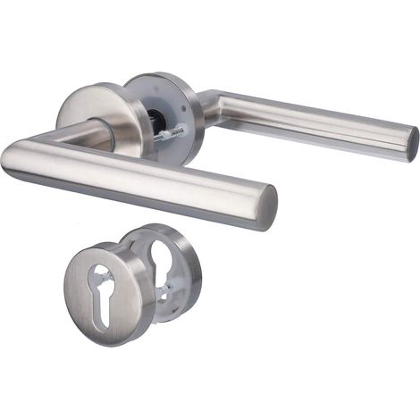 Alpertec Moskau-II 88020510 - Maniglia per porta in acciaio inox con rosetta (1/5)