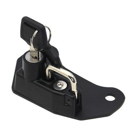 1 piece. Color: Black. Material: Aluminum alloy. Motorcycle helmet lock, suitable for domestic use. (1/5)