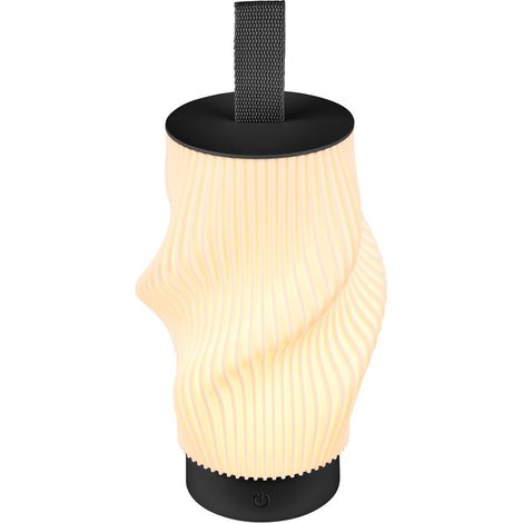 Briloner Lampe de table LED sans fil Ø14x28cm 2W 150lm 2700K blanc chaud dimmable noir - Lampe de table salon chambre à coucher balcon