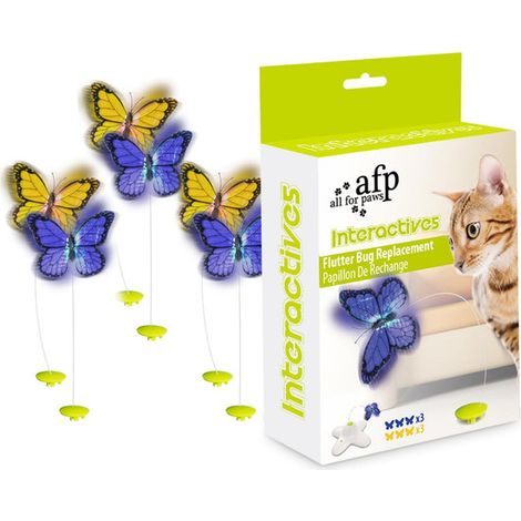 Lot de 6 rechanges de papillons pour jouet interactif rotatif pour chat (1/5)