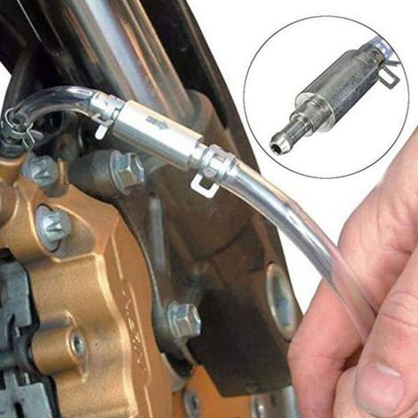 Hydraulisches Bremsenentlüftungswerkzeug, abschließbarer Entlüftungsschlauch für Kfz-Flüssigkeiten mit Rückschlagventil (1/5)