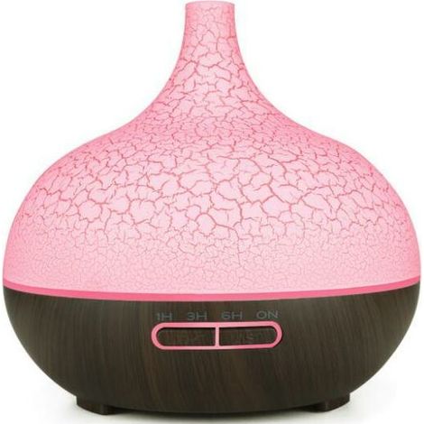 Diffuser, 400ML Essential Oils Aromatherapy Diffusers Wood Grain Humidifier Electric Ultrasonic Air Aroma Diffuser with 4 Timer, Cool Mist, Waterless Auto-Off, Mist Mode, Dark Wood Grain Color (1/5)