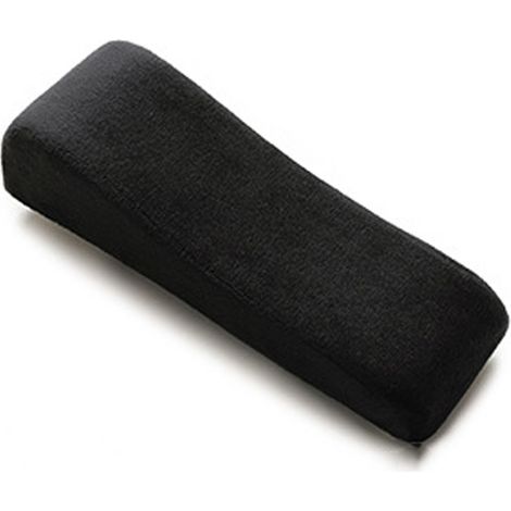 Coussinets de repose-bras ergonomiques pour fauteuil gaming, coussin courbe noir en flanelle, épaisseur avant 6cm arrière 3cm, adapté aux chaises de bureau et fauteuils roulants