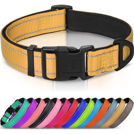 Filiyano-Collier réfléchissant pour chien wxsp, laisse pour chien en néoprène souple et nylon respirant, réglable pour les chiens de très grande (1/5)