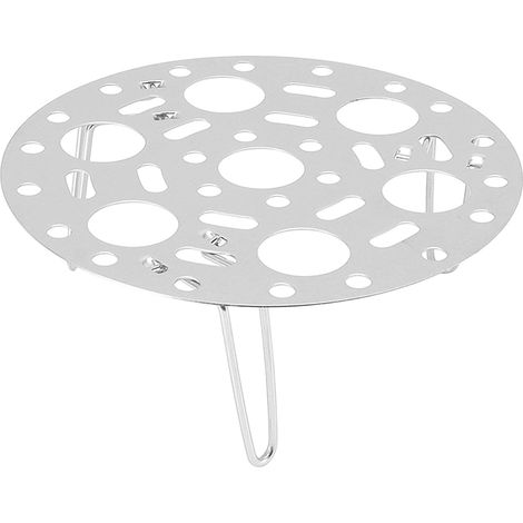 Panier vapeur pliable multifonction en acier inoxydable argenté pour la cuisson des raviolis et des œufs à la vapeur, idéal pour la maison et les restaurants. (1/5)