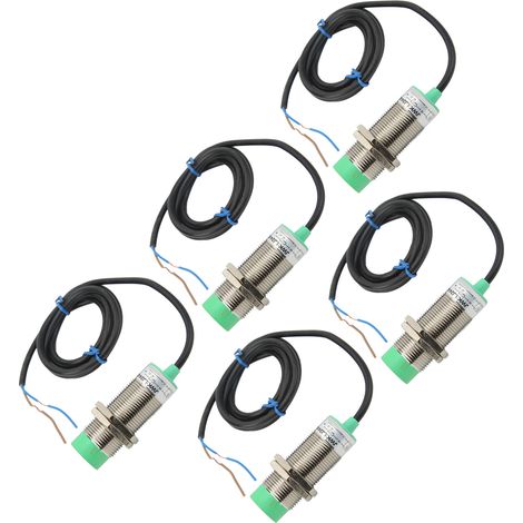 Näherungssensor M24x1,5 10 mm 2-Draht-Erkennung Öffner 90–250 V AC Näherungsschalter Induktiver Detektor 5er-Pack (1/5)