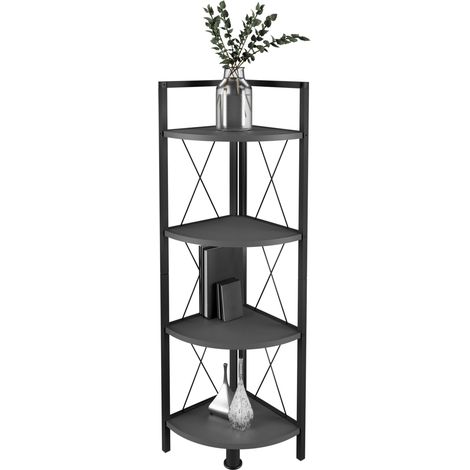Metallo Legno Angolo Scaffale Libri Insasi 4x 122x34x34 - VCM
