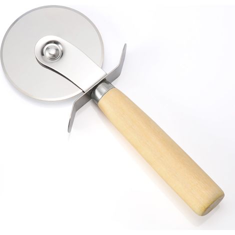 Pizzaschneider und Pizzarad aus Edelstahl mit Fingerschutz