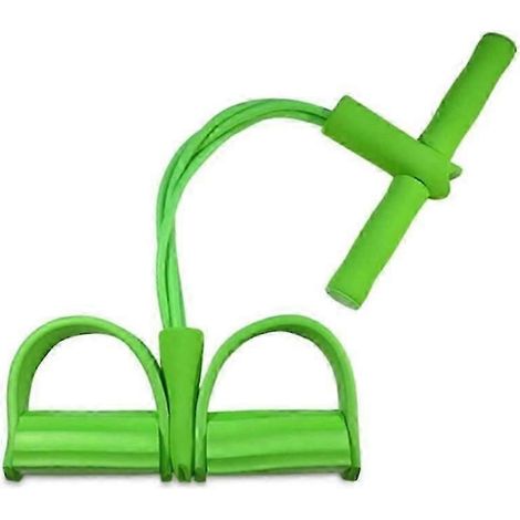 (Vert) 21 Bandes de résistance de fitness - 4 Tube Pedal Ankle Puller Amélioration des bandes d'étirement (1/5)