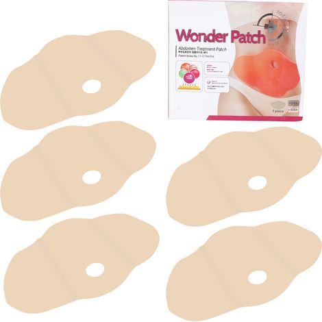 5 autocollants ventre minceur perte de poids abdomen nombril autocollant pour marche sport (1/5)