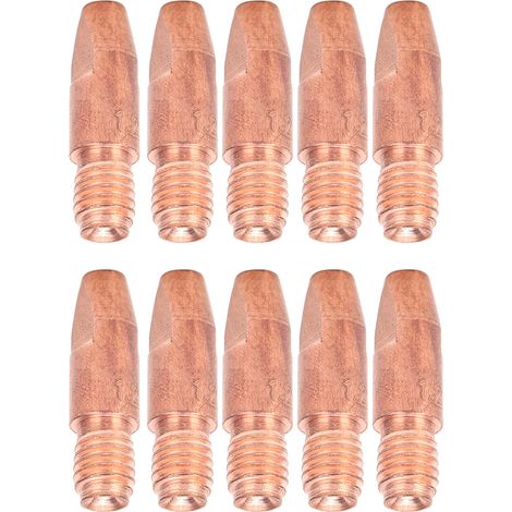 10 pièces embouts de contact torche de soudage en cuivre rouge conducteur M6 36KDx1.2mm accessoires (1/5)