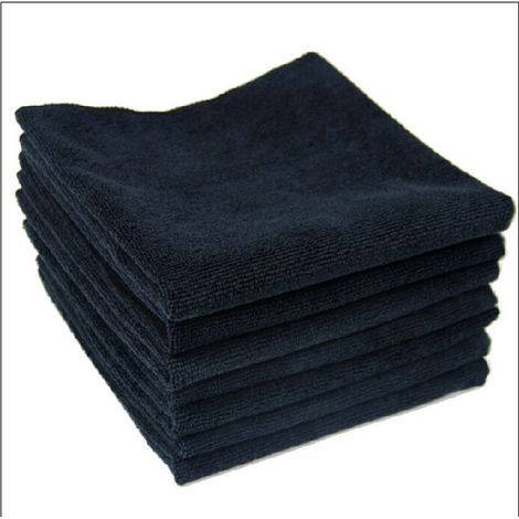 Chiffons en microfibre Chiffon gaufré noir Torchon Lavable Lavable pour la cuisine Chiffons de nettoyage épais Non pelucheux 30 cm x 30 cm Lot de 7 (1/5)