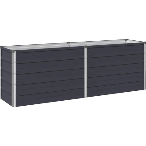 vidaXL Cama de Jardín Elevada Gris antracita 160 x 40 x 55 cm (1/2)