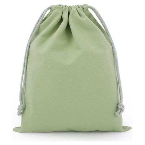 Juego de 10 bolsas de tela de 7 x 10 cm, de algodón con cordón, ideales para cumpleaños, regalos de boda y joyas. (Verde bambú) (1/5)