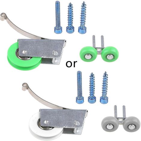 Quincaillerie robuste et silencieuse pour porte coulissante de placard avec rouleau concave simple (1/5)