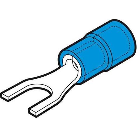 Cosse de câble Forche 2,5 mm Bleu Preisolees Trou 4