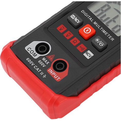 Kit de multímetro digital de 4000 cuentas, inteligente, de alta precisión, con rango automático, ohmímetro, amperímetro, voltímetro, probador sin contacto. (1/4)