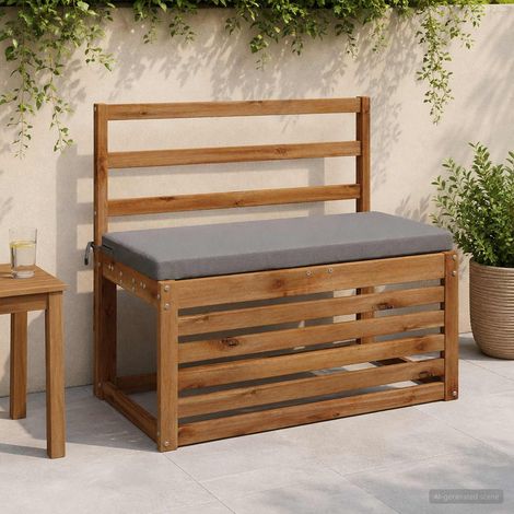 vidaXL Cojín de banco SOEST 100% Poliéster Gris 80 x 40 x 5 cm (1/5)
