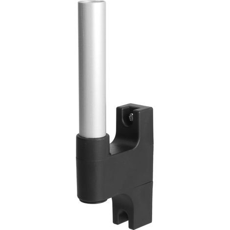 STEX24 Wandanschluss für Signalsäule schwarz / silber, 50/70mm SH/231 103 Anschraubloch 70,0mm Bohrung 2x5,5mm - 1 Stück (1/3)
