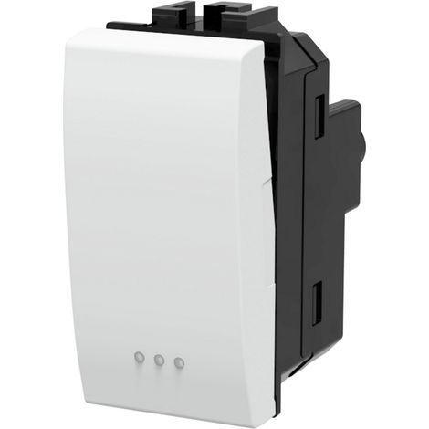 Interruttore unipolare 16AX bianco compatibile anche con BTicino Livinglight