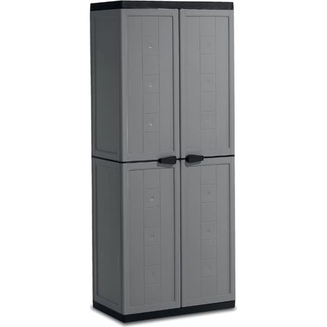 KETER JOLLY armadietto armadio alto tutto piani in plastica 68x39x166h cm grigio (1/2)