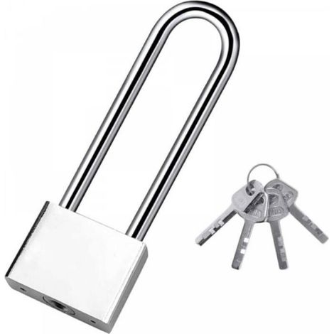 Cadenas À Anse Longue - 40 Mm - Fer Peint Antirouille - Pour Entrepôt Jardin Clôture - 1 Pièce (1/4)