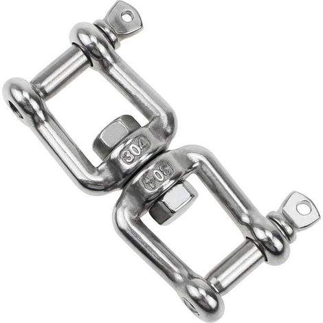 Crochet pivotant à double extrémité M8, robuste, rotatif à 360°, en acier inoxydable, avec boucles amovibles, pour sac de sable, corde, hamac, chaise, trapèze, balançoire de yoga (1/5)
