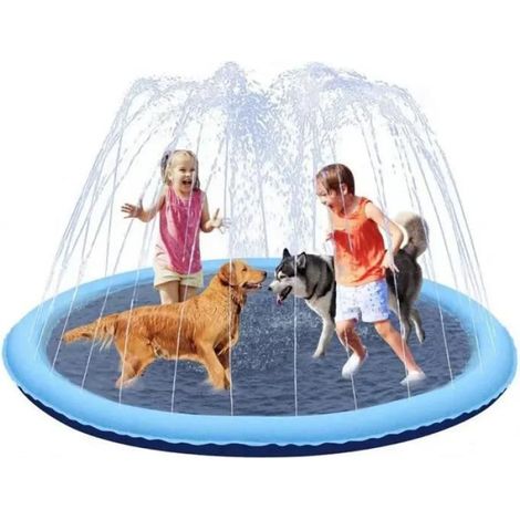 Tapis A Jet D Eau - PVC Sans BPA - Diametre 100 150 Ou 170 Cm - Pour Enfants Et Chiens - Usage Extérieur - 1 Piece (1/5)