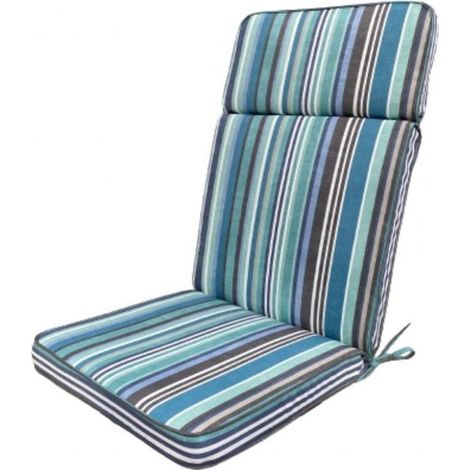 Sandbanks High Recliner Cushion - L116 x W49 x D5 cm - Blue