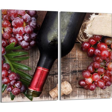 Plaque de protection en verre pour poêle 2x30x52 Wine (1/5)