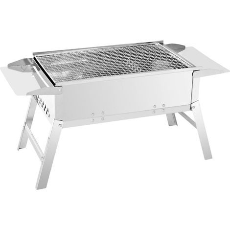 TrAdE Shop Traesio - Barbecue Griglia In Acciaio Pieghevole Per Picnic Campeggio A Carbone Portatile 638963 - (1/5)