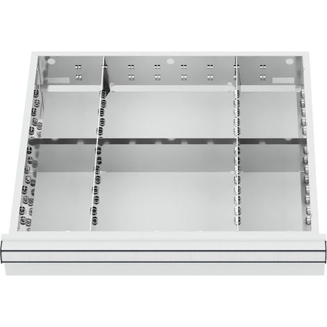 STIER Schubladeneinteilung Metalleinteilung BLH 150/175 mm Innenmaß 500x450 mm 6 Fächer (1/4)