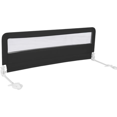 COSTWAY Toddlers Bed Rail Guard 150CM Foldable Baby Bed Rail-Black