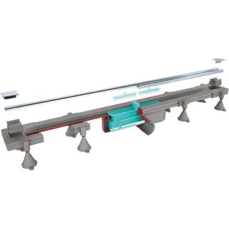 SCELTO DA DESIVERO Set griglia inox,ritagliabile su misura l.400-1200mm x sc.doccia a pavim. codice prod: DSV17118 (1/2)