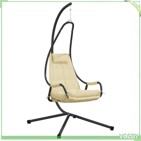 Chaise suspendue - FAFEICY - 42003855 - Beige - Acier - Pliable (1/5)