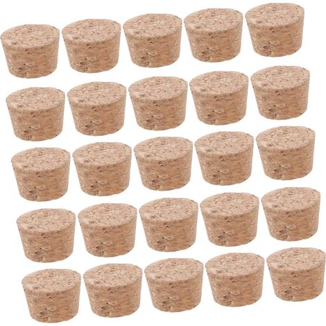 30 bouchons liège, 29,5x25x20 mm, naturels, fermeture étanche (1/5)
