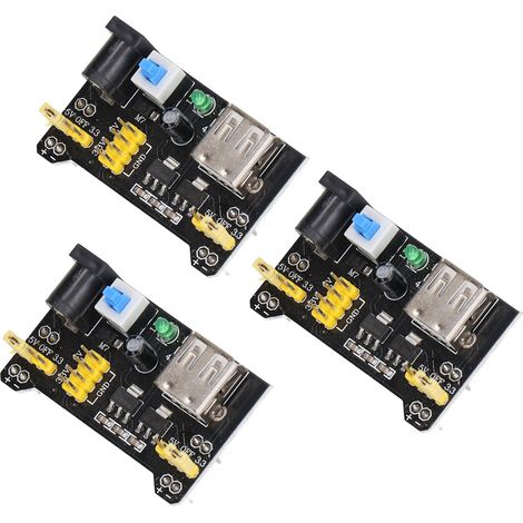 Module d'alimentation pour plaque d'essai (lot de 3) avec sortie double canal CC 3,3 V et 5 V. (1/5)