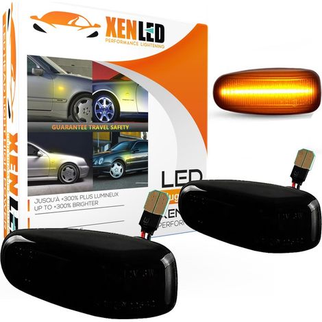 Clignotants latéraux LED Mercedes Vito, Classe E, Sprinter W210 W202 W208 R170 Vito W638 - Version fumée - la paire - Homologué (1/5)