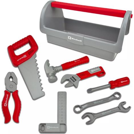 Einhell Kids Kinder-Werkzeugbox, 9-teilig Spielwerkzeugkoffer