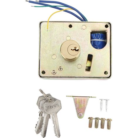 Verrou de tiroir intelligent à commande électrique avec 3 clés pour armoire, casier et chambre à coucher. Ouverture à droite. (1/5)