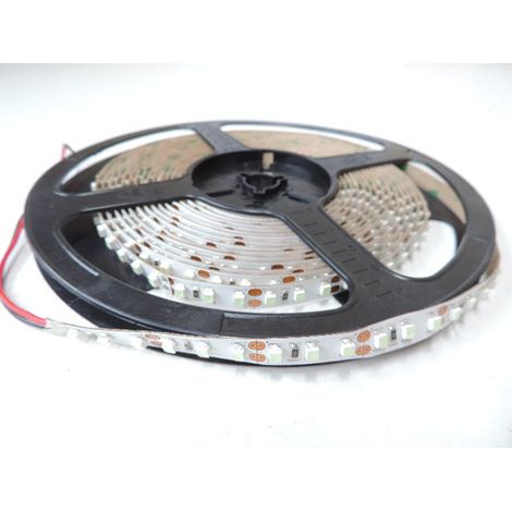 Ruban bandeau LED 9.6W/m couleur bleu clair 510lm longueur 5m souple alim 12V (non incl) interieur IP20