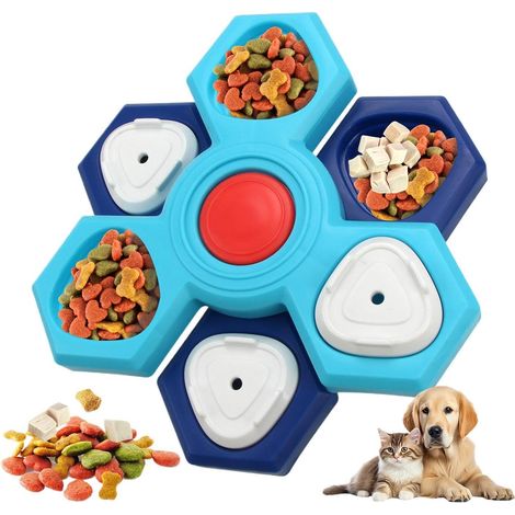 Gamelle lente pour chien Bol à lécher rotatif multicouche pour animaux de compagnie - Nourriture lente pour chiots Pour la maison, la cuisine, le salon, le balcon, l'appartement, le dortoir (1/5)