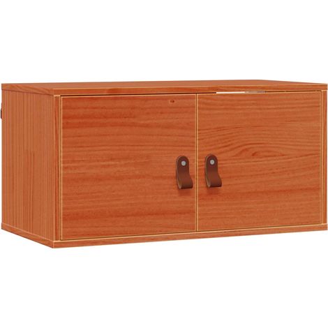 Maison Exclusive - Wandschrank mit Regal mit Tür 2 pcs Wachsbraun