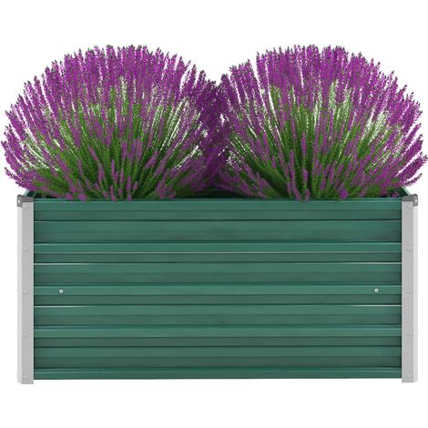Garten-Hochbeet Verzinkter Stahl 100x40x45 cm Grün CFW823448 (1/5)