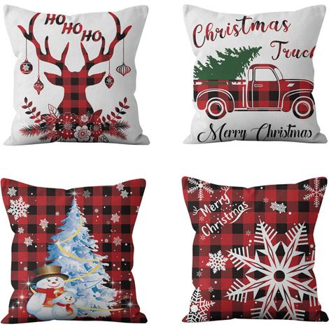 fodere per cuscini natalizi, fodere per cuscini da divano, fodere decorative per la casa, fodere per cuscini decorativi 45 × 45 cm (senza imbottitura)