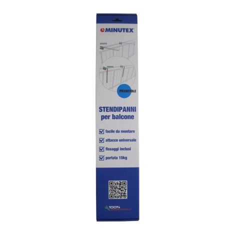 Stendibiancheria per Balcone Minutex Ribaltabile Zincato